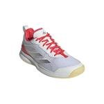 adidas Womens Avaflash Tennis, White/Silver Metallic/Lucid Red, 10.5