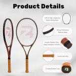 BatZoom Tennis Racket for Beginners & Adults - Lightweight Graphite Racquet with Comfortable Grip | Shock Reduction Technology | Includes Carrying Bag(Color Options)