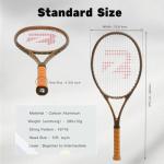 BatZoom Tennis Racket for Beginners & Adults - Lightweight Graphite Racquet with Comfortable Grip | Shock Reduction Technology | Includes Carrying Bag(Color Options)