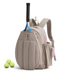 BAGSMART Tennis Bag for Women, Tennis Rackets Backpack with Shoes Compartment, Hanging Gym Backpack for Court, Off-work, Everyday