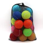 ZHUOKECE Tennis Balls, 18 Pack Training Tennis Balls Practice Balls with Mesh Bag for Easy Transport, Pet Dog Playing Balls, fit for Beginner Training Ball (9 Multi-Color)