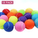 ZHUOKECE Tennis Balls, 18 Pack Training Tennis Balls Practice Balls with Mesh Bag for Easy Transport, Pet Dog Playing Balls, fit for Beginner Training Ball (9 Multi-Color)