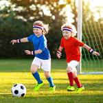 Skylety 5 Pcs Striped Sweatband Sock Set Wrist Sweatband Headband High Striped Headband for Men Women Sports 80s Party(White, Blue and Red)