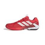 adidas Mens Adizero Ubersonic 5 Tennis, Lucid Red/Zero Metallic/Aurora Ruby, 8.5