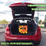 ELKCIP 2-in-1 Portable Pickleball & Tennis Ball Collector - Easily Pick Up Pickleball Retriever Basket Ball Caddy Carrier Picker Hopper with Wheels