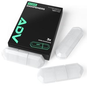 ADV Tennis Dampener with Custom Feel, Racket Shock Absorber to Reduce Vibration and Stay on The Racket, Engineered Poly-Silicone Tennis Racket Dampener, Clear, Sorb 3-Pack…