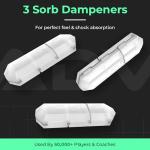 ADV Tennis Dampener with Custom Feel, Racket Shock Absorber to Reduce Vibration and Stay on The Racket, Engineered Poly-Silicone Tennis Racket Dampener, Clear, Sorb 3-Pack…