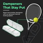 ADV Tennis Dampener with Custom Feel, Racket Shock Absorber to Reduce Vibration and Stay on The Racket, Engineered Poly-Silicone Tennis Racket Dampener, Clear, Sorb 3-Pack…