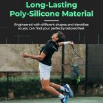 ADV Tennis Dampener with Custom Feel, Racket Shock Absorber to Reduce Vibration and Stay on The Racket, Engineered Poly-Silicone Tennis Racket Dampener, Clear, Sorb 3-Pack…