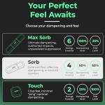 ADV Tennis Dampener with Custom Feel, Racket Shock Absorber to Reduce Vibration and Stay on The Racket, Engineered Poly-Silicone Tennis Racket Dampener, Clear, Sorb 3-Pack…