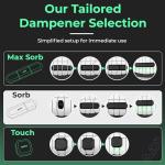 ADV Tennis Dampener with Custom Feel, Racket Shock Absorber to Reduce Vibration and Stay on The Racket, Engineered Poly-Silicone Tennis Racket Dampener, Clear, Sorb 3-Pack…