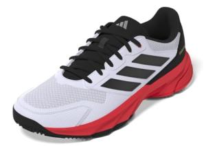 adidas Mens Courtjam Control 3 Tennis, White/Black/Lucid Red, 7