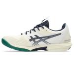 ASICS Men's Solution Speed FlyteFoam 3 Tennis Shoes, 12, Cream/Midnight
