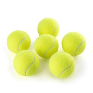 PHOEPET 6-Pack Tennis Balls for Beginner Training Practice- Bulk Dog Balls for Fetch Chew Toys(Neon Yellow)