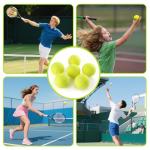 PHOEPET 6-Pack Tennis Balls for Beginner Training Practice- Bulk Dog Balls for Fetch Chew Toys(Neon Yellow)