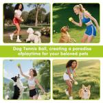 PHOEPET 6-Pack Tennis Balls for Beginner Training Practice- Bulk Dog Balls for Fetch Chew Toys(Neon Yellow)