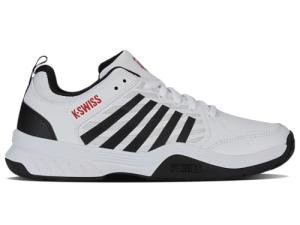 K-Swiss Men's Court Express 2 Tennis Shoe, White/Black/Mars Red, 12 M