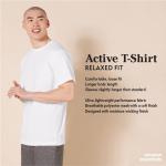 Amazon Essentials T-Shirts For Men, Active Performance Tech, Available in Big & Tall, Pack of 2, Navy/White, Large
