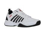 K-Swiss Men's Court Express 2 Tennis Shoe, White/Black/Mars Red, 12 M