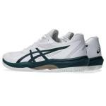 ASICS Men's Game FlyteFoam Tennis Shoes, 12, White/Saxon Green