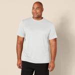 Amazon Essentials T-Shirts For Men, Active Performance Tech, Available in Big & Tall, Pack of 2, Navy/White, Large