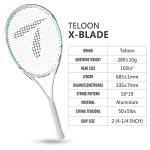 Teloon Recreational Adult Tennis Rackets-27 inch Tennis Racquet for Men and Women College Students Beginner Tennis Racket. (V10-White and Green)