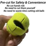 Tennis Balls for Walkers 4 Pack, RMASCOV Precut Tennis Balls for Walkers,Walker Balls Tennis Ball for Chair Legs(Yellow)