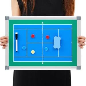 Honoson Magnetic Dry Erase Coach's Board for Tennis, Tactical Coach Board Kits Tennis Gifts Training Strategy Equipment Including Dry Erase Pen, Eraser, Magnetic Dots for Practice Strategy