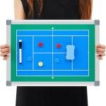 Honoson Magnetic Dry Erase Coach's Board for Tennis, Tactical Coach Board Kits Tennis Gifts Training Strategy Equipment Including Dry Erase Pen, Eraser, Magnetic Dots for Practice Strategy