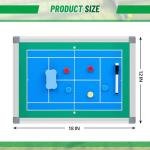 Honoson Magnetic Dry Erase Coach's Board for Tennis, Tactical Coach Board Kits Tennis Gifts Training Strategy Equipment Including Dry Erase Pen, Eraser, Magnetic Dots for Practice Strategy