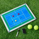 Honoson Magnetic Dry Erase Coach's Board for Tennis, Tactical Coach Board Kits Tennis Gifts Training Strategy Equipment Including Dry Erase Pen, Eraser, Magnetic Dots for Practice Strategy