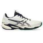 ASICS Men's Solution Speed FlyteFoam 3 Tennis Shoes, 11.5, Cream/Midnight