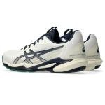 ASICS Men's Solution Speed FlyteFoam 3 Tennis Shoes, 11.5, Cream/Midnight