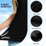 Women's Polo Shirts Short Sleeve Quick Dry UPF 50+ Sun Protection Business Casual Collared Shirt Tennis Golf Shirt Work Tops (BK XL) Black-Xin