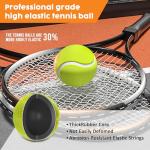 JIAOLUOLI Premium Tennis Trainer Rebound with Heavy Base, Portable Solo Tennis Rebounder Set with 3 Highly Elastic String Balls, Practice Equipment for Adult Kids and Beginners