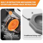 JIAOLUOLI Premium Tennis Trainer Rebound with Heavy Base, Portable Solo Tennis Rebounder Set with 3 Highly Elastic String Balls, Practice Equipment for Adult Kids and Beginners