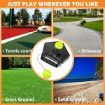 JIAOLUOLI Premium Tennis Trainer Rebound with Heavy Base, Portable Solo Tennis Rebounder Set with 3 Highly Elastic String Balls, Practice Equipment for Adult Kids and Beginners