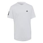 adidas Boys Club Tennis 3-Stripes T-Shirt, White, XX-Small