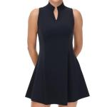 Womens Tennis Golf Dress Workout Athletic Active Sports Sleeveless Polo Mini Short Dresses with Shorts Underneath Pockets Matching 2 Piece Sets Outfits Cute Trendy Lounge Clothes Casual Summer Black L