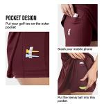 Womens Workout Tennis Dress with Built in Shorts and Bra Athletic Golf Activewear for Exercise Burgundy