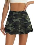 LouKeith Womens Tennis Skirt High Waisted Pleated Golf Skirts Mini Casual Workout Athletic Skorts with Pockets Camo M