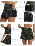 LouKeith Womens Tennis Skirt High Waisted Pleated Golf Skirts Mini Casual Workout Athletic Skorts with Pockets Camo M