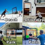 Jazzminton-Sport – The Original Paddle Game with Net for Indoors & Outdoors – Active, Joint-Friendly Family Fun – Like Badminton, Pickleball & Tennis with a Twist