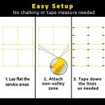 A11N Pickleball Court Marking Kit - Temporary Pickleball Boundary Lines in Standard Court Dimensions, No Measurement Required, Yellow