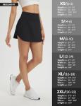 baleaf Womens Tennis Skirt Golf Skorts for Woman High Waisted with Shorts Pockets Athletic Running Black S