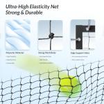 HamRoRung 9.3*7.4ft Portable Tennis Rebounder Net, Tennis Practice Wall, Tennis Training Net for Tennis Racquet Sports Ball Pickleball, Tennis Backboard Net for Tennis Court Backyard Outdoor Training,