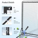 HamRoRung 9.3*7.4ft Portable Tennis Rebounder Net, Tennis Practice Wall, Tennis Training Net for Tennis Racquet Sports Ball Pickleball, Tennis Backboard Net for Tennis Court Backyard Outdoor Training,
