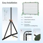 HamRoRung 9.3*7.4ft Portable Tennis Rebounder Net, Tennis Practice Wall, Tennis Training Net for Tennis Racquet Sports Ball Pickleball, Tennis Backboard Net for Tennis Court Backyard Outdoor Training,