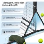 HamRoRung 9.3*7.4ft Portable Tennis Rebounder Net, Tennis Practice Wall, Tennis Training Net for Tennis Racquet Sports Ball Pickleball, Tennis Backboard Net for Tennis Court Backyard Outdoor Training,