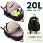 Sucipi Tennis Bag, Tennis Backpack for Women with Cup Holder & Shoe Compartment, Quilted Professional Tennis Racket Bag for Pickleball, Badminton